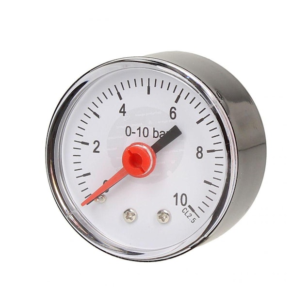 10 Bar Pressure Gauge 1/4" Back Connection Direct Plumbing Supplies